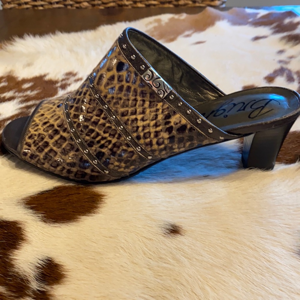 Brighton “Terri” Snakeskin print Sandals, sz 8